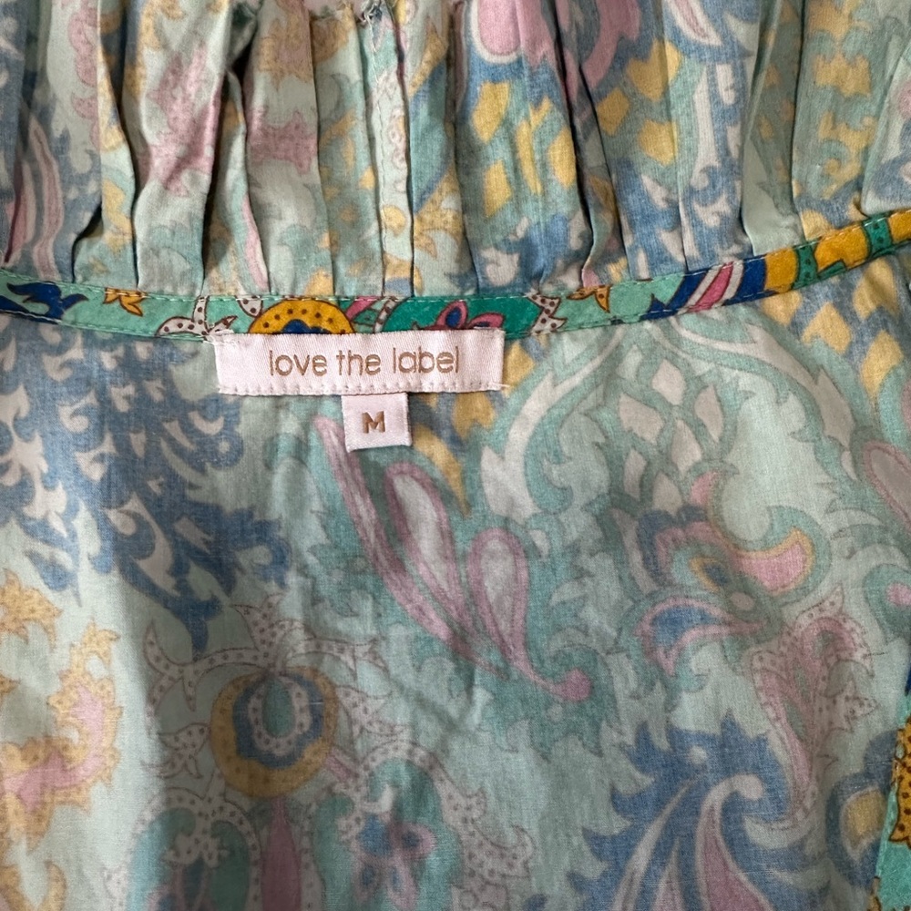 Love The Label Vibrant Paisley Ruffle Sleeve Blouse - Picture 7 of 8